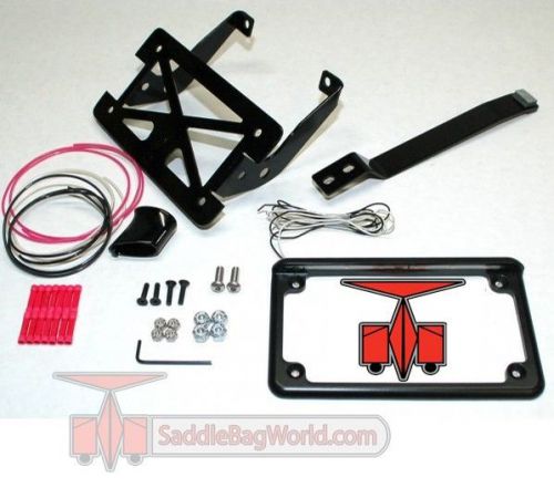 2012 and later softal slimturn signal/license plate relocation kit black