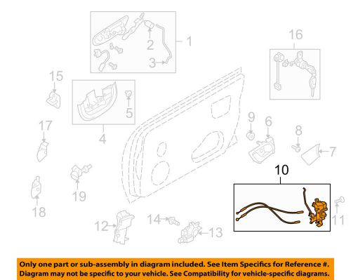 Subaru oem 05-09 legacy front door-door lock kit 61031ag17b