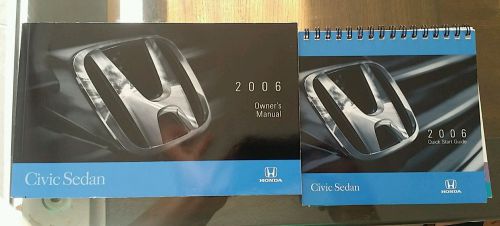 Civic sedan 2006 owners manual and quick start guide