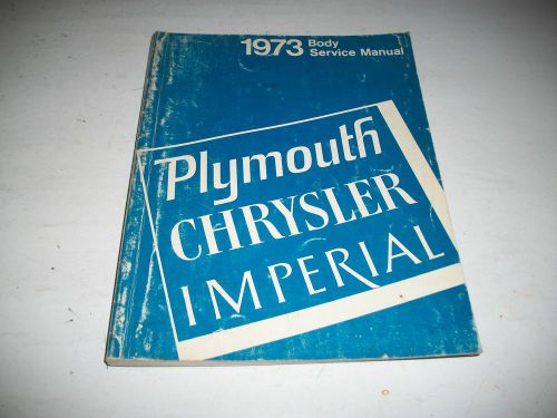 1973 chrysler imperial plymouth body service shop manual satellite cuda duster