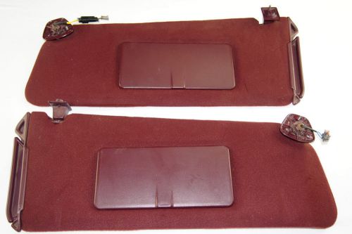 1995 1996 1997 1998 chevy gmc suburban tahoe yukon power sun visor set red