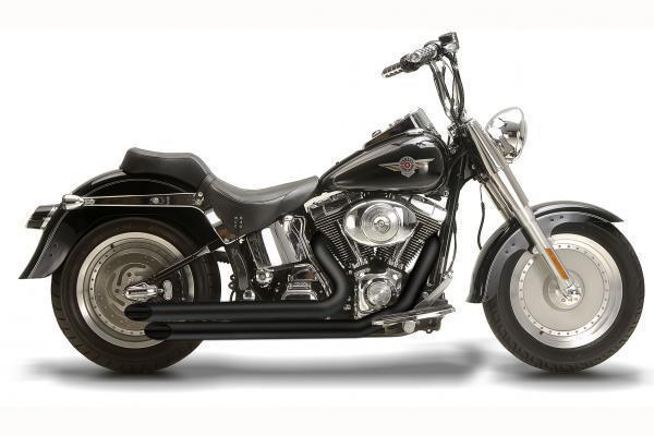 Samson exhaust legend boloney cut blk harley-davidson flst 1986-2010