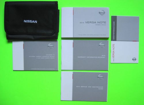 2015  nissan versa note factory owner&#039;s manual set &amp; case *oem*