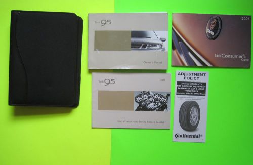 2004 saab 95 factory owner&#039;s manual set &amp; case *oem*