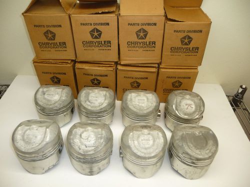 Set of 8 nos 1970&#039;s mopar direct connection hemi 12.5:1 street/race pistons