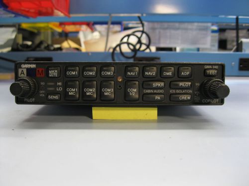 Garmin gma-340 audio panel, pn: 011-00401-10, yellow tag