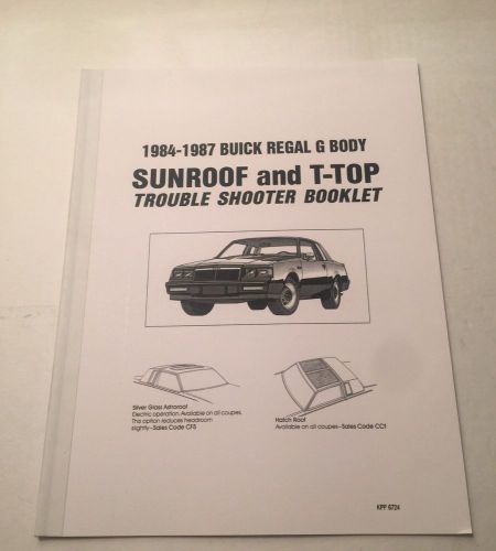 Chevrolet monte carlo ss t top repair manual