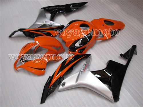 Orange silver black fairing injection for 2007-2008 honda cbr 600 rr f5 c#02