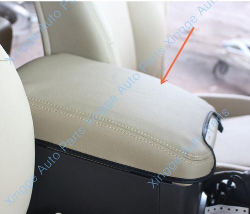 Beige leather armrests protect mat for toyota prado 2010-2015