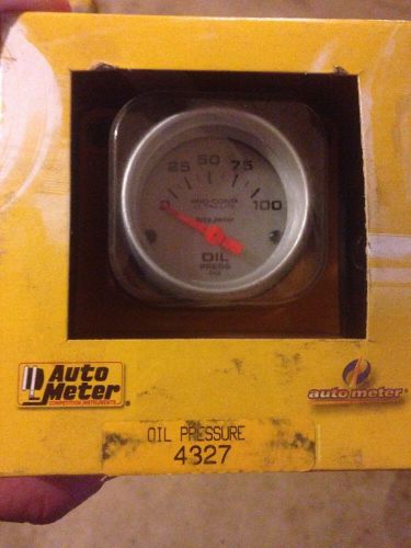 Auto meter 4327 ultra-lite electric oil pressure gauge- 2 1/16&#034; chevy ford boat