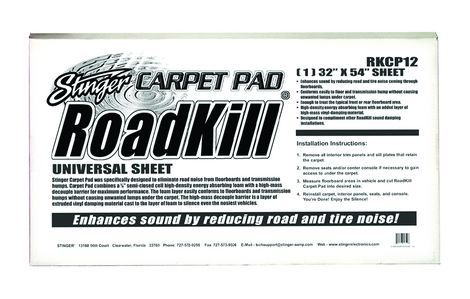 Stinger rkx36b road kill stereo sound damping foam carpet pad in-car accessory