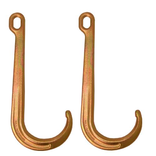 2 15" heavy duty j hooks towing, wrecker, roll back car carrier hooks