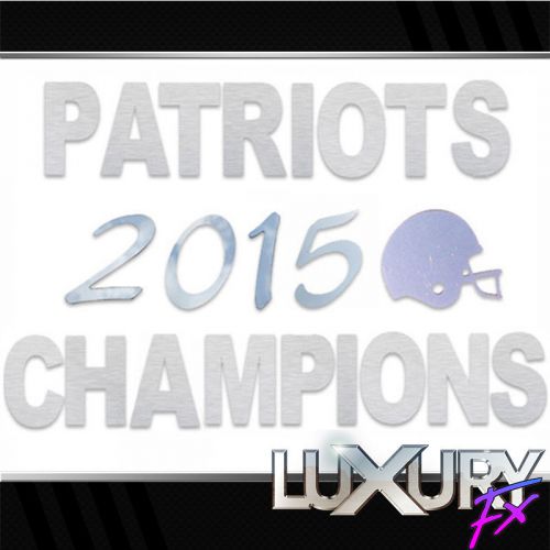 22pc. luxury fx stainless steel patriots 2015 champions &amp; helmet emblem