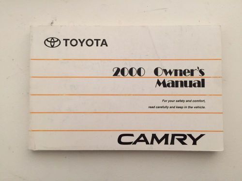 2000 toyota camry users guide buyers package manual