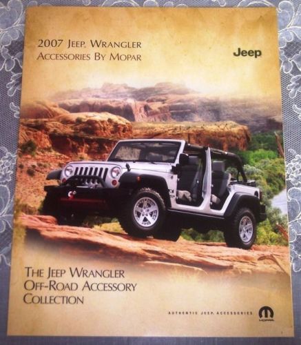 2007 jeep wrangler unlimited off road collection accessories literature brochure