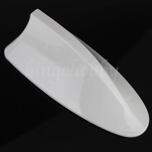 Universal car shark fin antenna am fm radio signal aerial roof antenna white