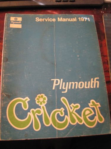 1971 plymouth cricket service shop repair manual factory mopar oem 71