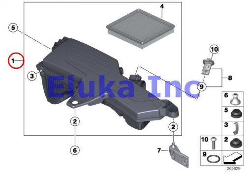 Bmw genuine intake muffler fuel preparation system intake muffler f22 f23 387