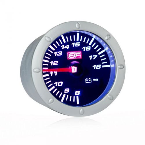 White led  8~18v car smoke volt gauges meters voltages 2&#034; 52mm displayed dail