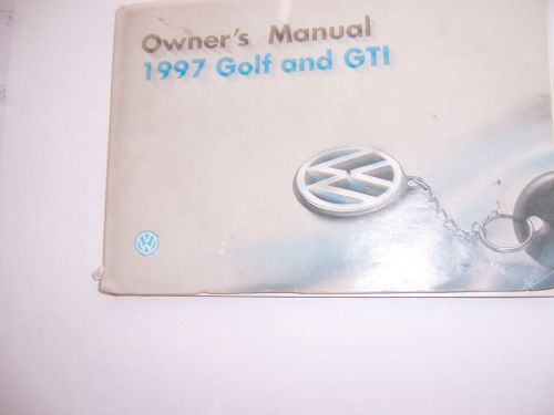 Vw  1997 golf and gti owner&#039;s manual  (fair condition)