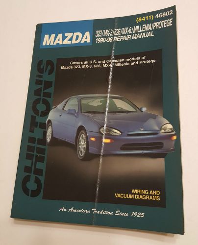 Chilton repair manual 46802 mazda 323 mx-3 626 mx-6 millenia &amp; protege,1990-98