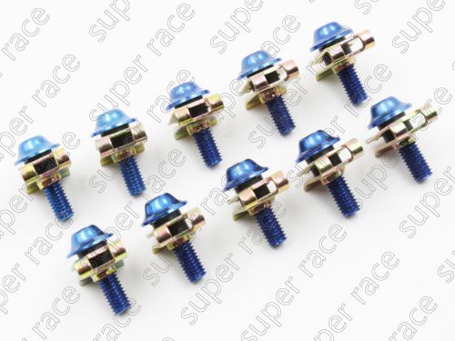 10 pcs useful blue fairing bolts m5 5mm spire speed fastener clips spring nuts