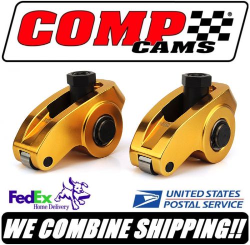 8 comp cams ultra-gold arc aluminum 1.6 3/8 sbc chevy roller rocker arms 19002-8