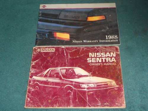 1988 nissan sentra owner&#039;s manual set  / good original guide book set