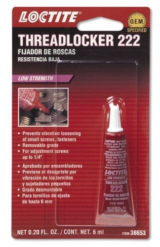 Loctite 38653 222 purple low strength thread locker tube, 6-milliliter