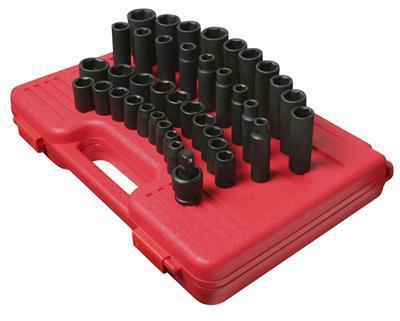 Sunex 2669 1/2" dr. 39 pc. metric master impact socket set