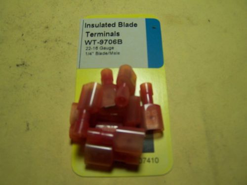 Electrical terminal - insulated blade terminals - 22-18 ga, 1/4&#034; blade, male