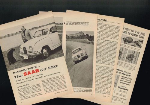 Vintage 1963 saab 850 gt road test {brochure info} by mi, 850gt