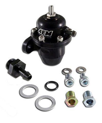 Aem electronics 25-300bk adjustable fuel pressure regulator (inline flange with