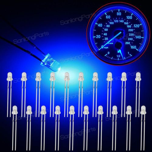 20x blue mini soldering lamps diy car bulbs 12v 3.0mm diameter wiring 12v