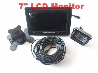 New 7&#034;monitor+car rearview back up camera system reversing rer view backup