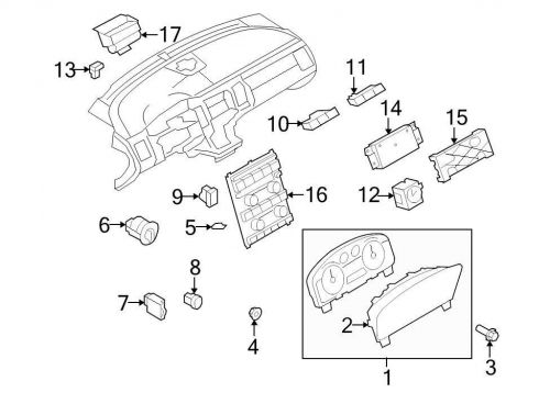 Ford oem instrument cluster ba8z10849aa image 1