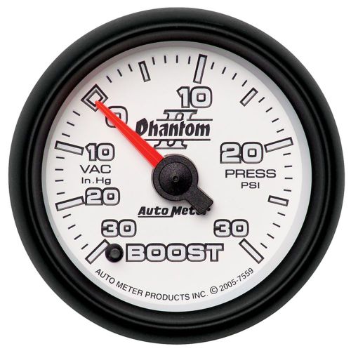 Auto meter 7559 phantom ii; electric boost/vacuum gauge