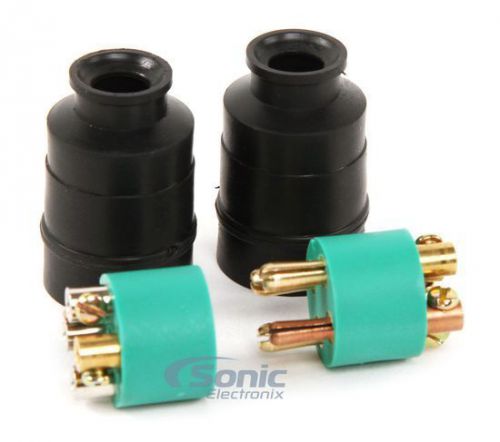 18 awg male &amp; female water-resistant speaker plugs (1 pair - install bay jw4136)