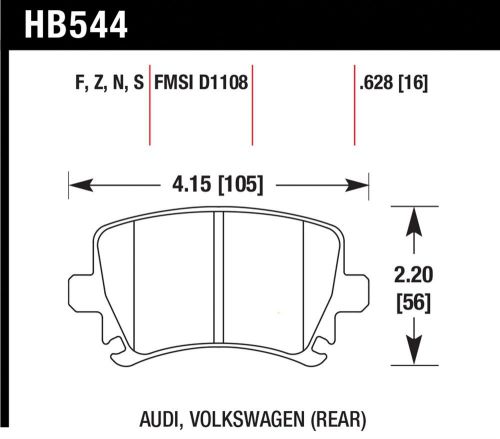 Hawk performance hb544z.628 disc brake pad