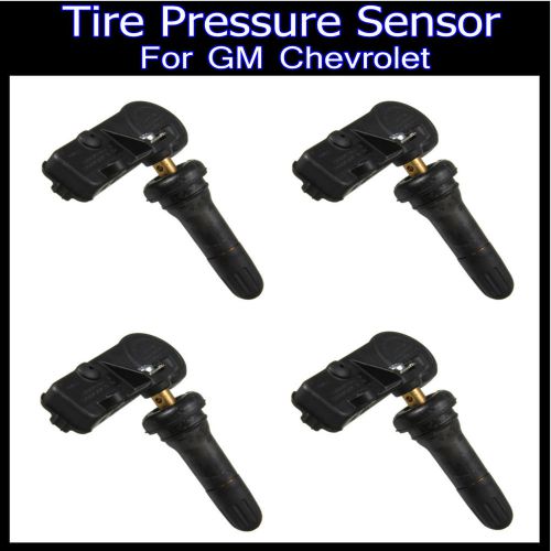 4pcs black tire pressure monitoring system sensor tpms for gm chevrolet 13586335