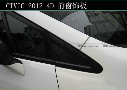 A++ 2pcs a-pillar triangle cover for honda civic fb 2012 (4 door) carbon fiber