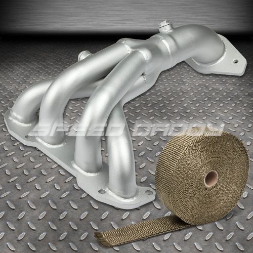 Fits 02-06 sentra b15 spec v stainless ceramic exhaust header+titanium heat wrap