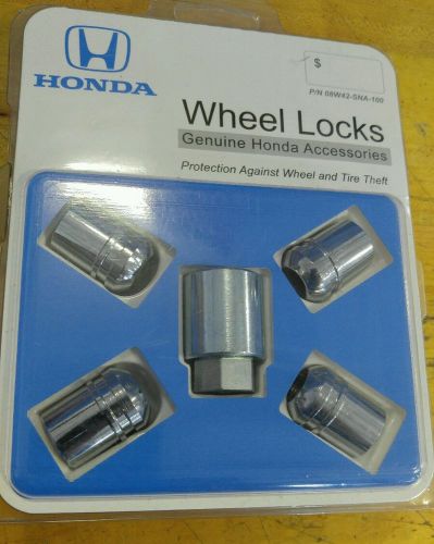 Honda civic accord pilot crv odyssey hrv oem wheel lock kit 08w42-sna-100 nib