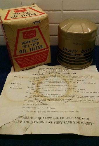 New vintage sears allstate heavy duty full flow gold color oil filter gm models