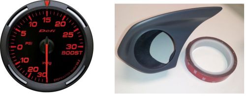 Combo kit defi red racer boost gauge with z/s single meter hood