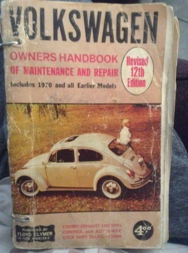 Volkswagen owners handbook 1970