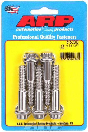 Arp universal bolt 3/8-16 in thread 2 in long stainless 5 pc p/n 615-2000