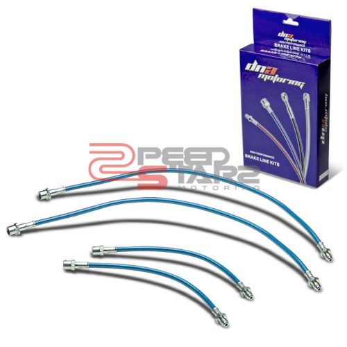 For mr2 sw20 replacement front/rear blue stainless brake line/hose pvc coated