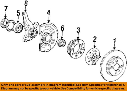 Mitsubishi oem 91-92 galant front brake-rotor mr389725