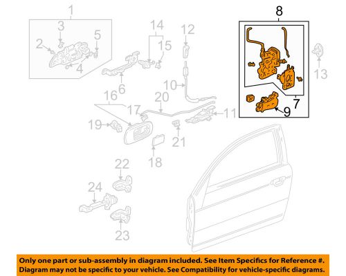 Honda oem 01-05 civic-door lock kit left 72150s5pa12